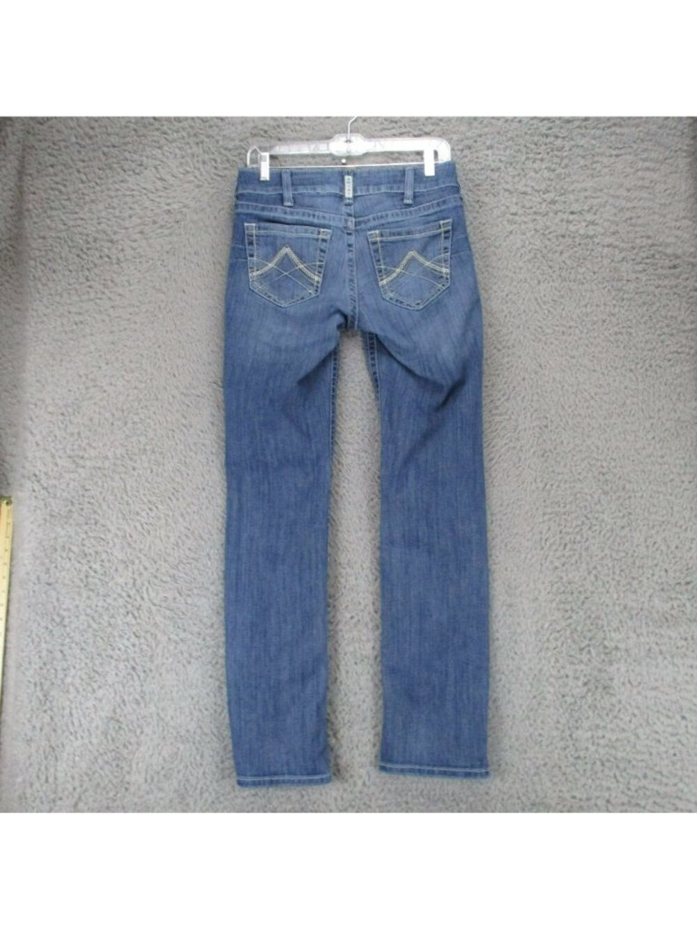 Ariat Jeans Womens 28 Tall Blue Stretch Denim Bootcut *Read* - Picture 9 of 15